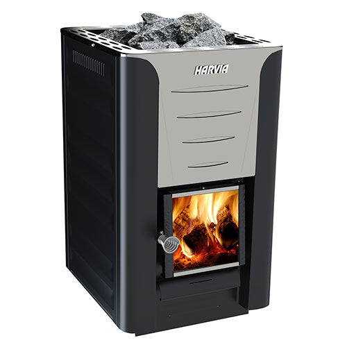Harvia Pro 20 BK Wood Burning Heater Package