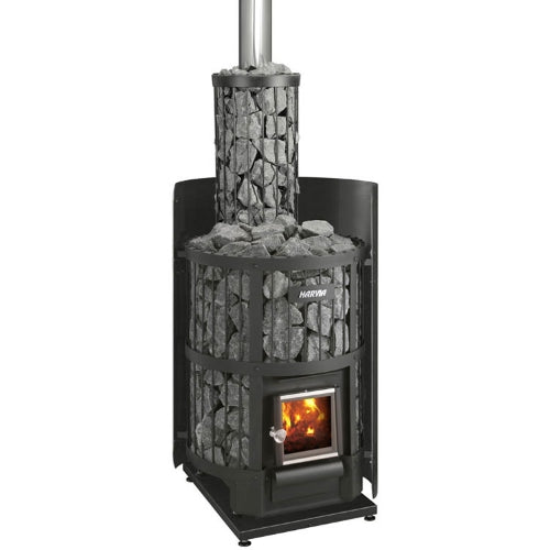 Harvia Legend 150 BK Wood Burning Heater Package