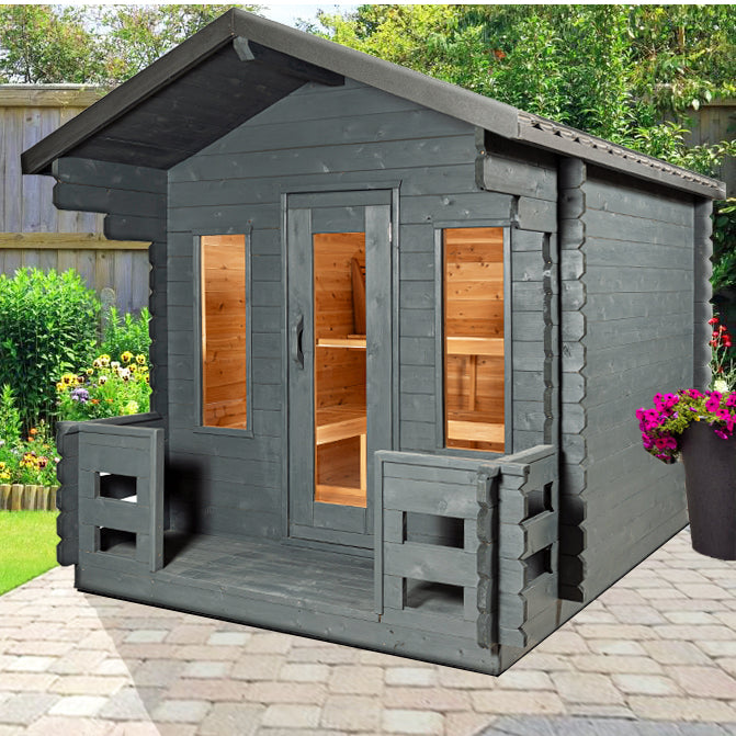 CT Georgian Cabin Sauna with Porch - Electric