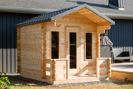 CT Georgian Cabin Sauna with Porch - Electric