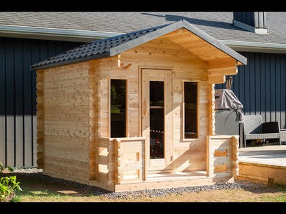 CT Georgian Cabin Sauna with Porch - Electric